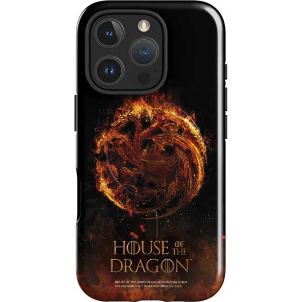 HBO House of the Dragon Flaming Tararyen Sigil iPhone 16 Pro Magsafe Impact Case