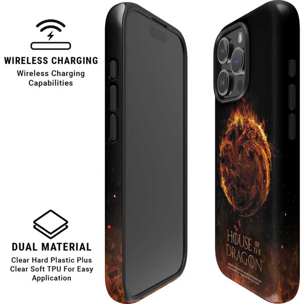 HBO House of the Dragon Flaming Tararyen Sigil iPhone 16 Pro Magsafe Impact Case