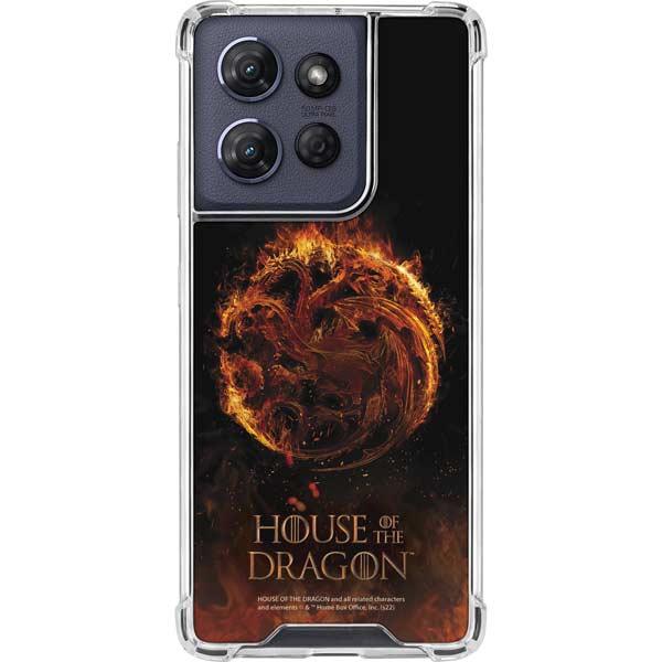 HBO House of the Dragon Flaming Tararyen Sigil Moto G Power 5G (2025) Clear Case