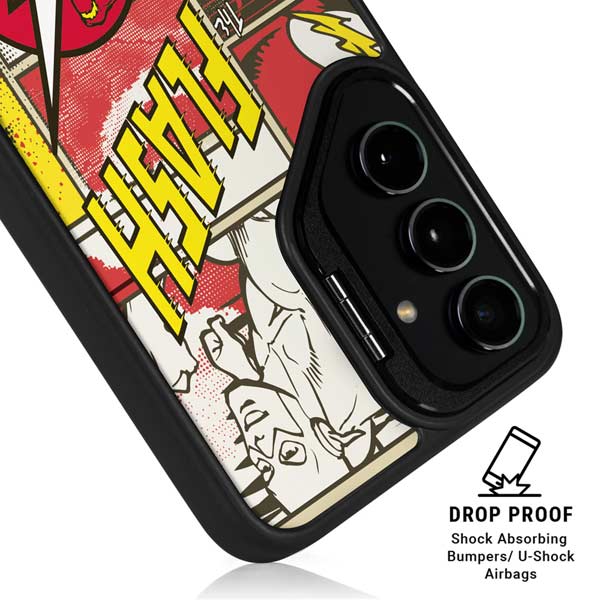 DC Comics Flash Block Pattern Galaxy S26 Plus Kickstand Case