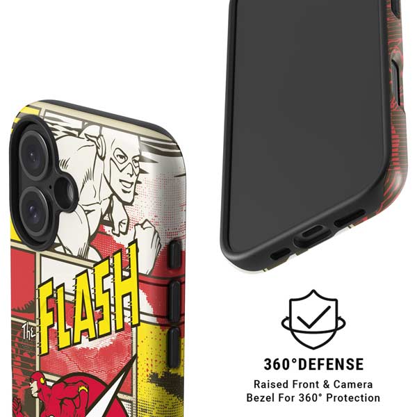 DC Comics Flash Block Pattern iPhone 16 Plus Magsafe Impact Case