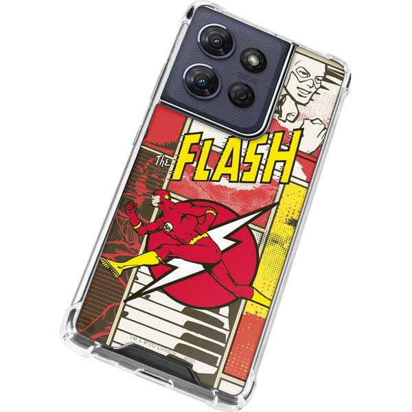 DC Comics Flash Block Pattern Moto G 5G (2025) Clear Case
