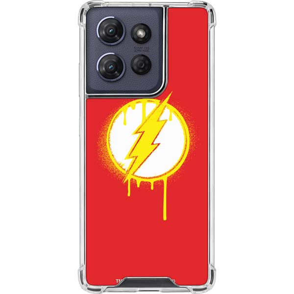 DC Comics The Flash Emblem Drip Moto G 5G (2025) Clear Case