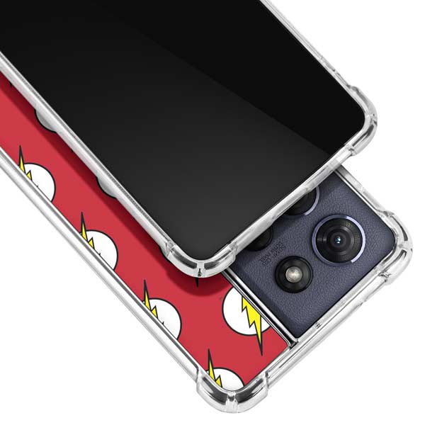 DC Comics The Flash Logo Pattern Moto G 5G (2025) Clear Case