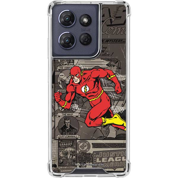 DC Comics Flash Mixed Media Moto G Power 5G (2025) Clear Case