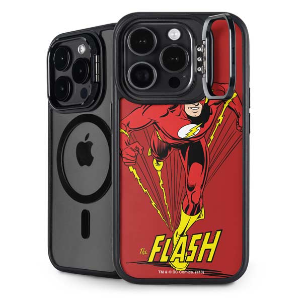 DC Comics The Flash Classic Action Pose Art iPhone 14 Pro Kickstand Case