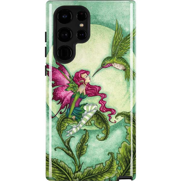 Flirting Fairy and Hummingbird by Amy Brown Galaxy Cases