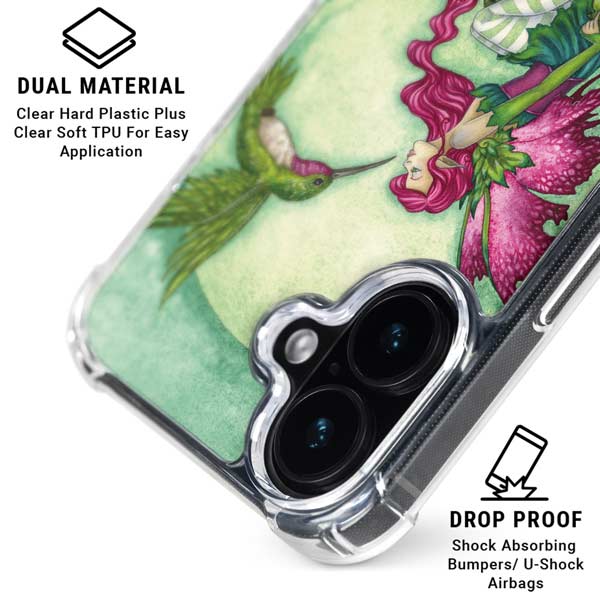 Flirting Fairy and Hummingbird by Amy Brown iPhone 17 Clear Case