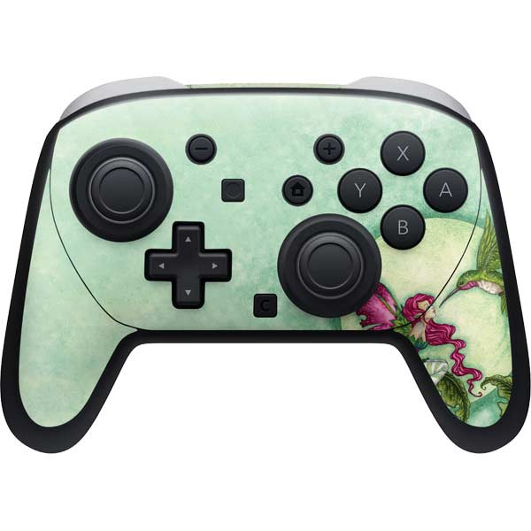 Flirting Fairy and Hummingbird by Amy Brown Nintendo Switch 2 (2025) Pro Controller Skin