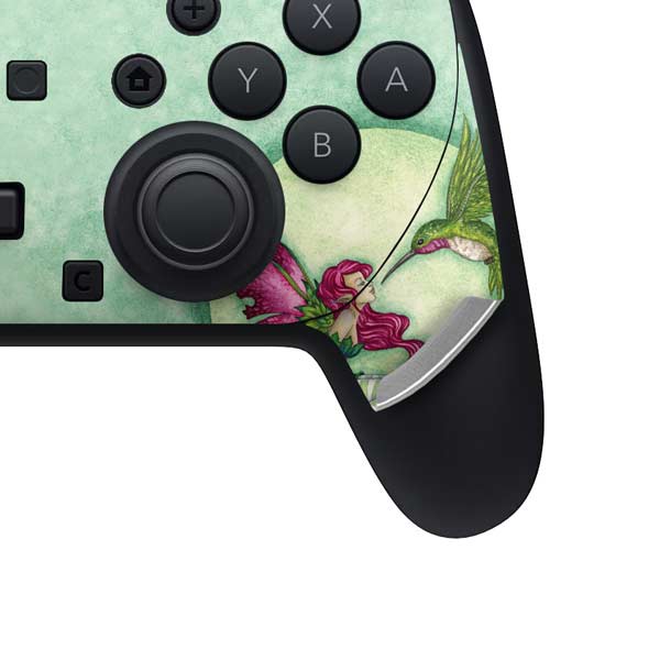 Flirting Fairy and Hummingbird by Amy Brown Nintendo Switch 2 (2025) Pro Controller Skin