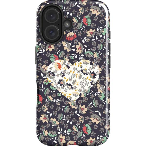 Floral Heart iPhone 16 Magsafe Impact Case