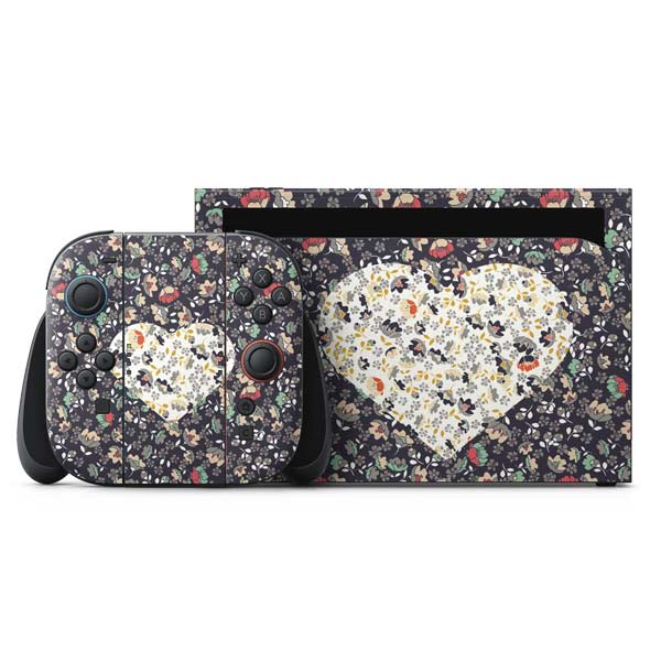 Floral Heart Nintendo Skins