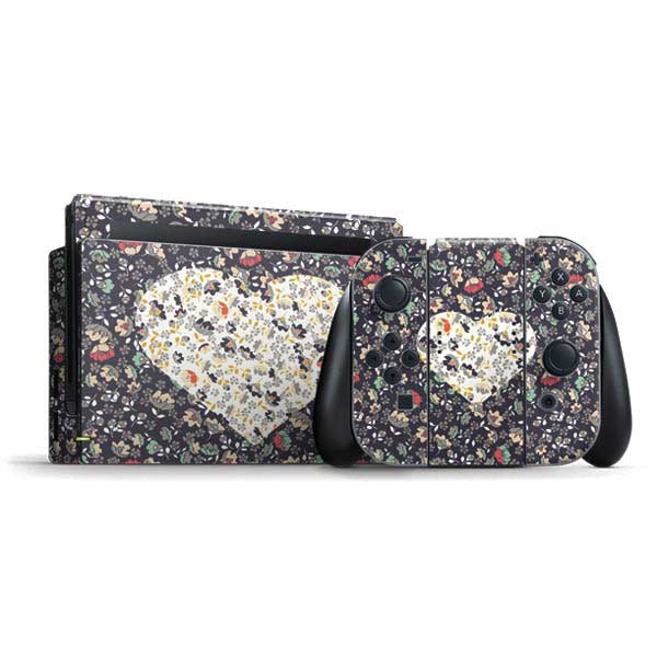 Floral Heart Nintendo Skins