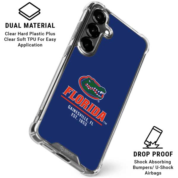 University of Florida Gainesville Est 1853 Blue Galaxy S26 Clear Case