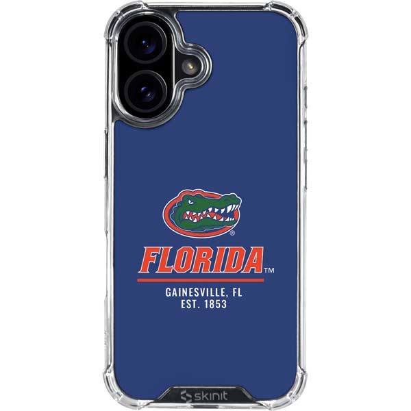 University of Florida Gainesville Est 1853 Blue iPhone 17 Clear Case