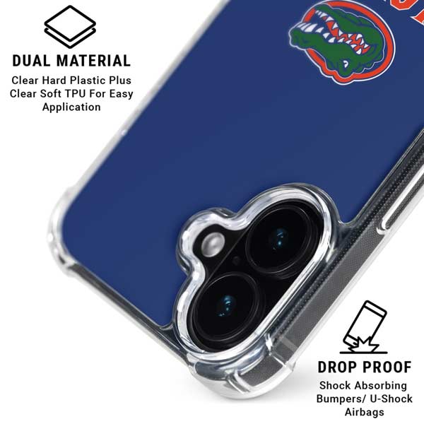 University of Florida Gainesville Est 1853 Blue iPhone 17 Clear Case
