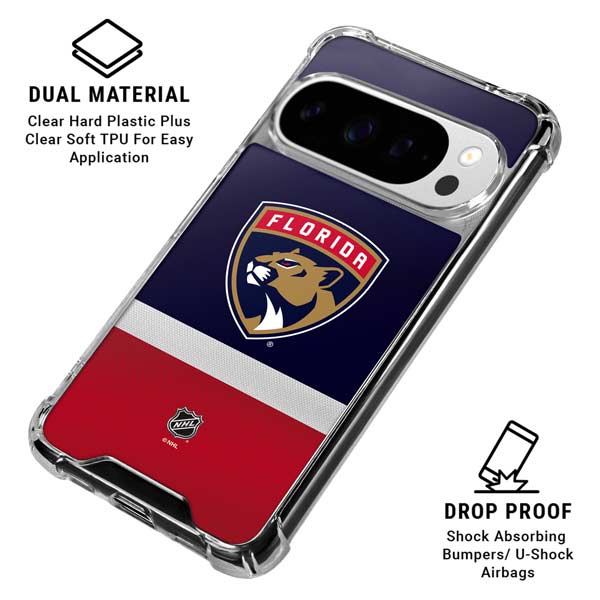 NHL Florida Panthers Alternate Jersey Google Pixel 10 Pro XL Clear Case