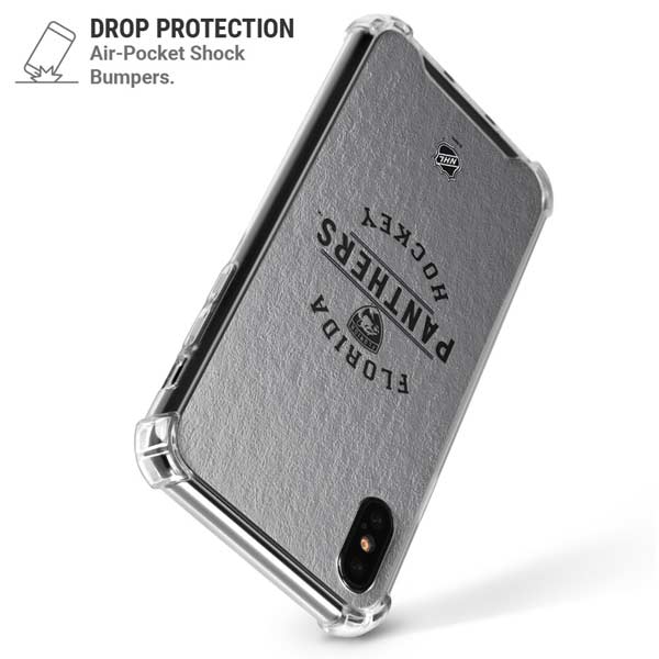 NHL Florida Panthers Black Text iPhone X/XS Clear Case