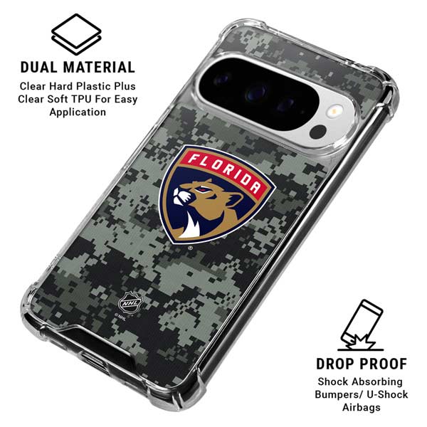 NHL Florida Panthers Camo Google Pixel 10 Pro XL Clear Case