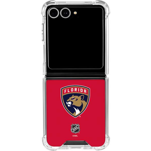 NHL Florida Panthers Logo Galaxy Z Flip7 Clear Case