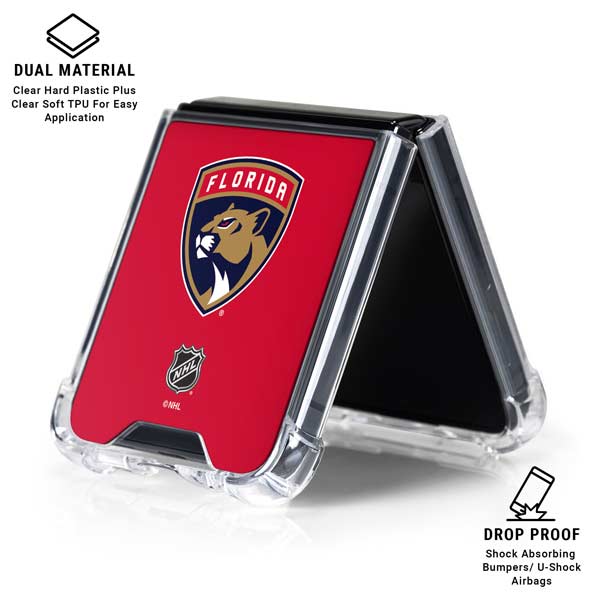 NHL Florida Panthers Logo Galaxy Z Flip7 Clear Case