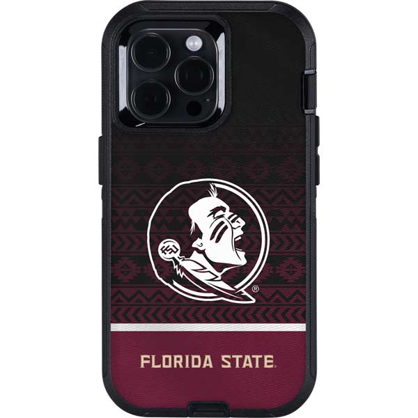 Florida State University Pattern Jersey Otterbox Defender iPhone Skin