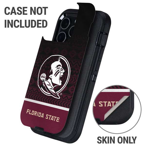 Florida State University Pattern Jersey Otterbox Defender iPhone Skin
