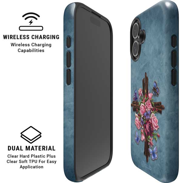 Flower Cross by Brigid Ashwood iPhone 16 Magsafe Impact Case