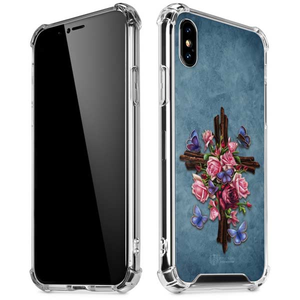 Flower Cross by Brigid Ashwood iPhone X/XS Clear Case