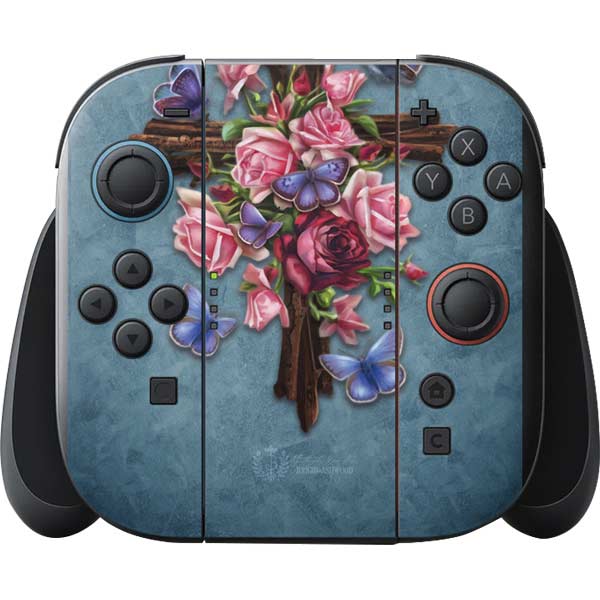 Flower Cross by Brigid Ashwood Nintendo Switch 2 (2025) with Joy-Con Skin