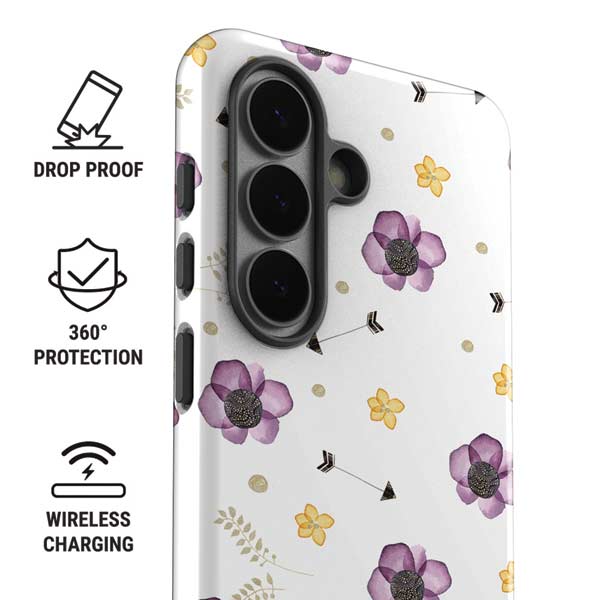 Flowers and Arrows Galaxy S26 Impact Case