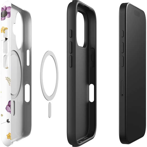 Flowers and Arrows iPhone 16 Magsafe Impact Case