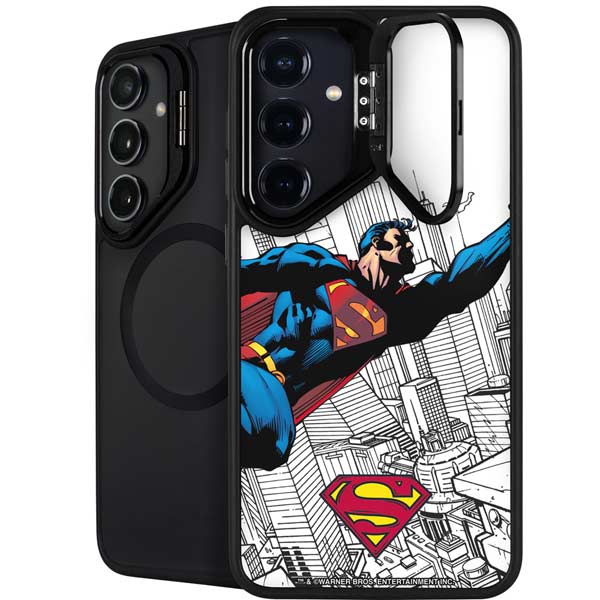 DC Comics Superman Flying Over City Pose Galaxy S26 Plus Kickstand Case