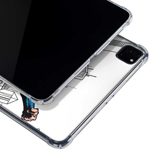 DC Comics Superman Flying Over City Pose iPad Pro 11in (2024) Clear Case