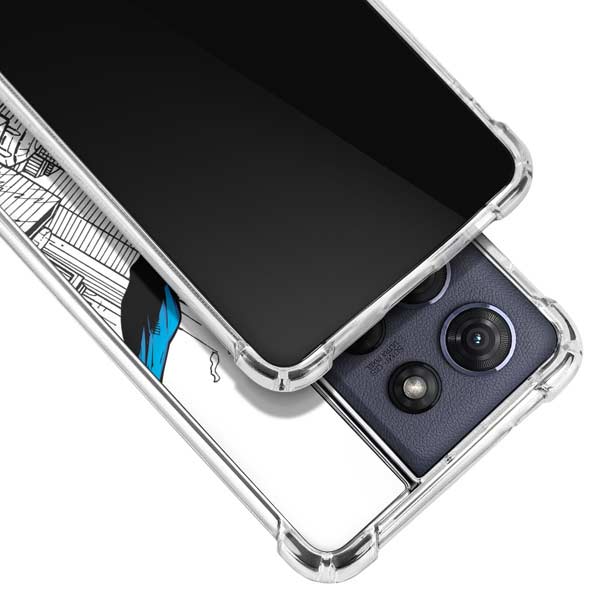 DC Comics Superman Flying Over City Pose Moto G Play 5G (2025) Clear Case