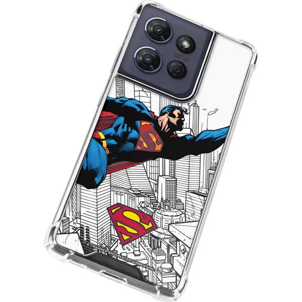 DC Comics Superman Flying Over City Pose Moto G Power 5G (2025) Clear Case