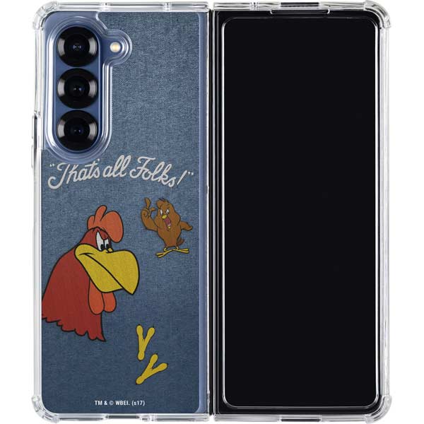 Looney Tunes Foghorn Leghorn Thats All Folks Galaxy Z Fold7 Clear Case