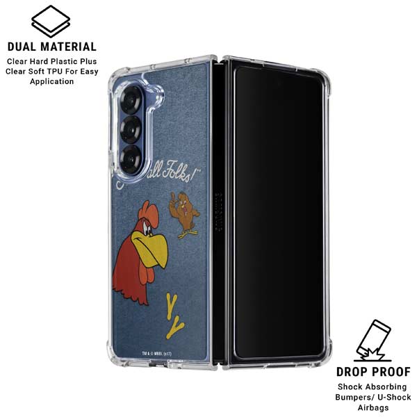 Looney Tunes Foghorn Leghorn Thats All Folks Galaxy Z Fold7 Clear Case
