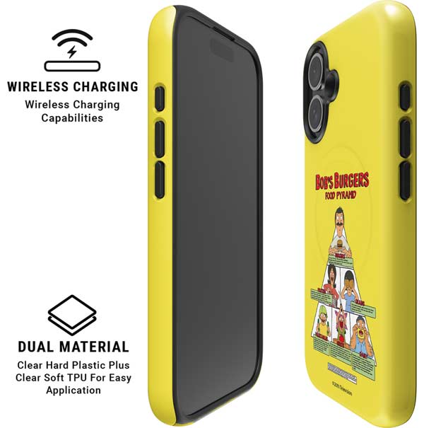 Bobs Burgers Food Pyramid iPhone 16 Plus Magsafe Impact Case