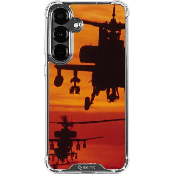 Four AH-64 Apache Helicopters Galaxy S26 Clear Case