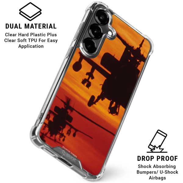 Four AH-64 Apache Helicopters Galaxy S26 Clear Case
