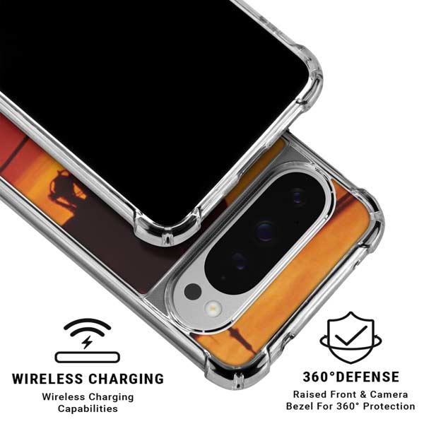 Four AH-64 Apache Helicopters Google Pixel 10 Pro XL Clear Case