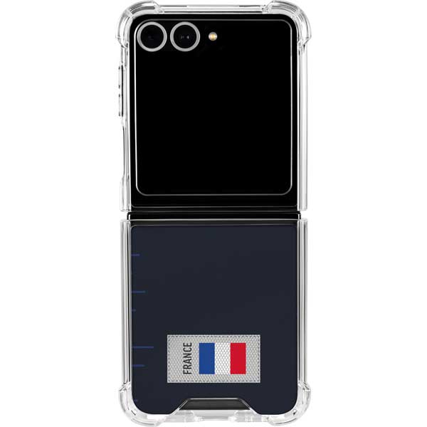 France Soccer Flag Galaxy Z Flip7 Clear Case