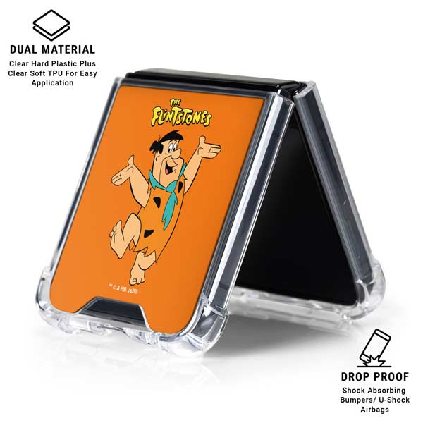 The Flinstones Fred Flintstone Galaxy Z Flip7 Clear Case