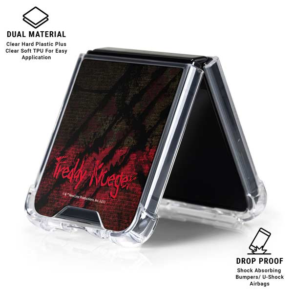 Nightmare on Elm Street Freddy Krueger Scratch Galaxy Z Flip7 Clear Case