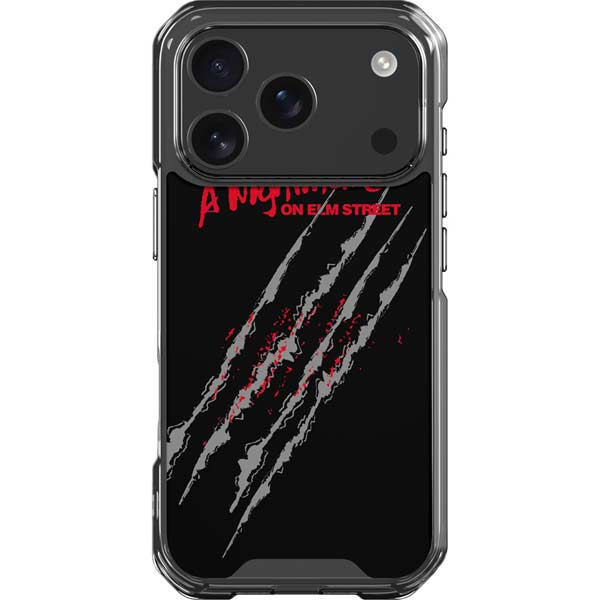 Nightmare on Elm Street Freddy Krueger Slash iPhone 17 Pro Clear Case