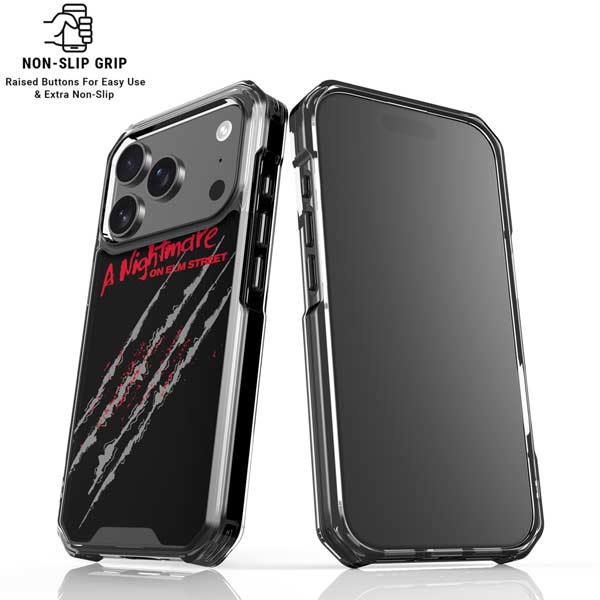 Nightmare on Elm Street Freddy Krueger Slash iPhone 17 Pro Clear Case