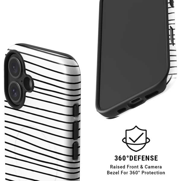 Freehand Stripes iPhone 16 Magsafe Impact Case