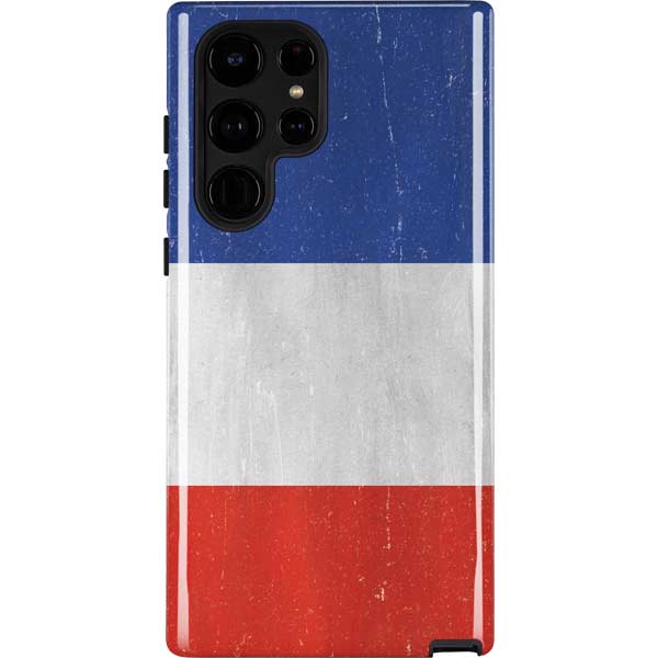 French Flag Distressed Galaxy Cases