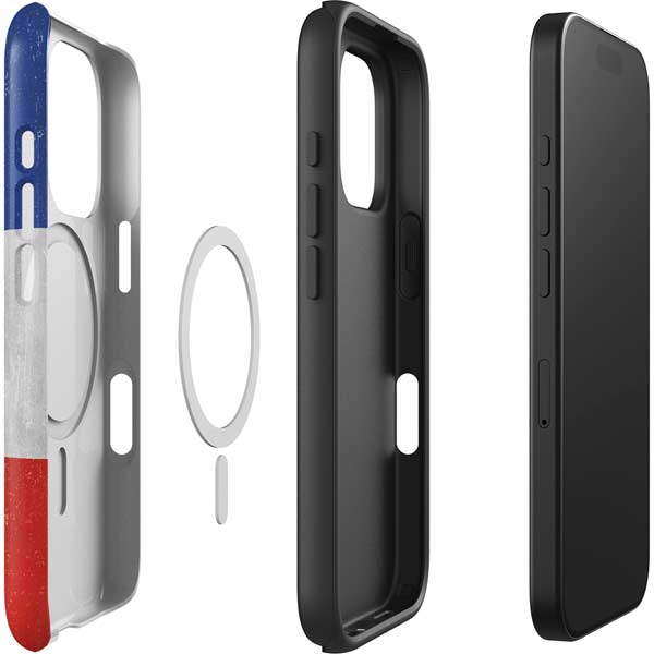 French Flag Distressed iPhone 16 Pro Max Magsafe Impact Case